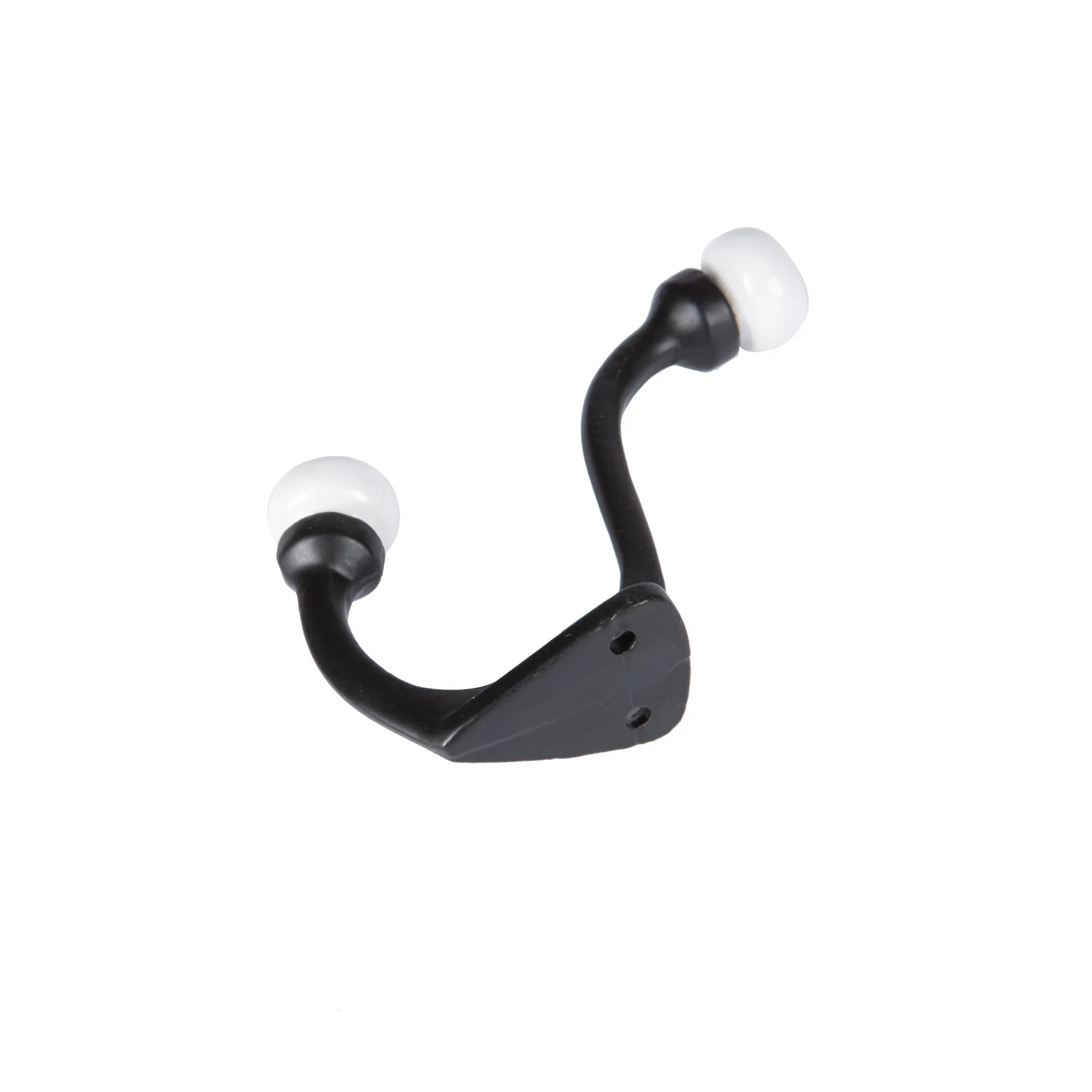 30mm x 105mm White Ceramic Ball Hat & Coat Hook - By Hammer & Tongs