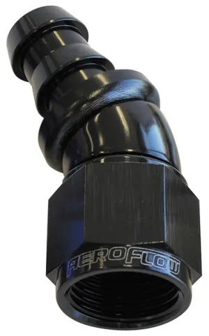 510 Series Full Flow Tight Radius Push Lock 30° Hose End -12AN AF517-12BLK