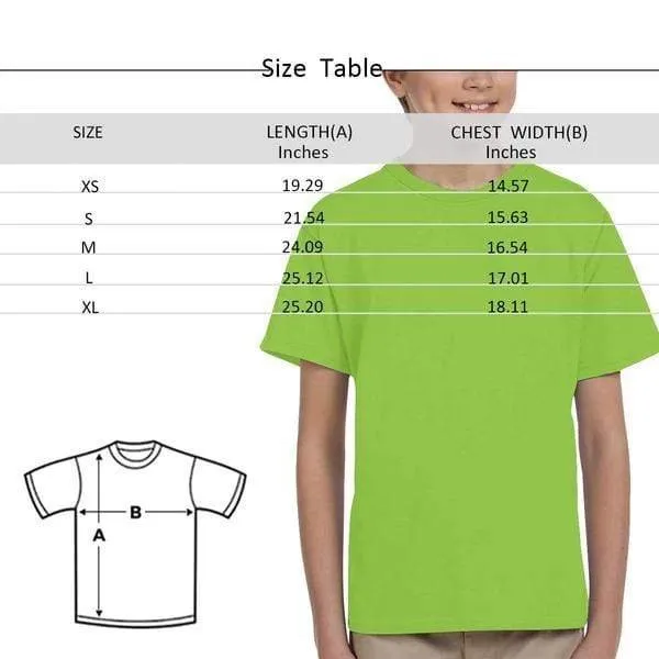 #6-15Y Custom Face Simple Kid's T-shirt