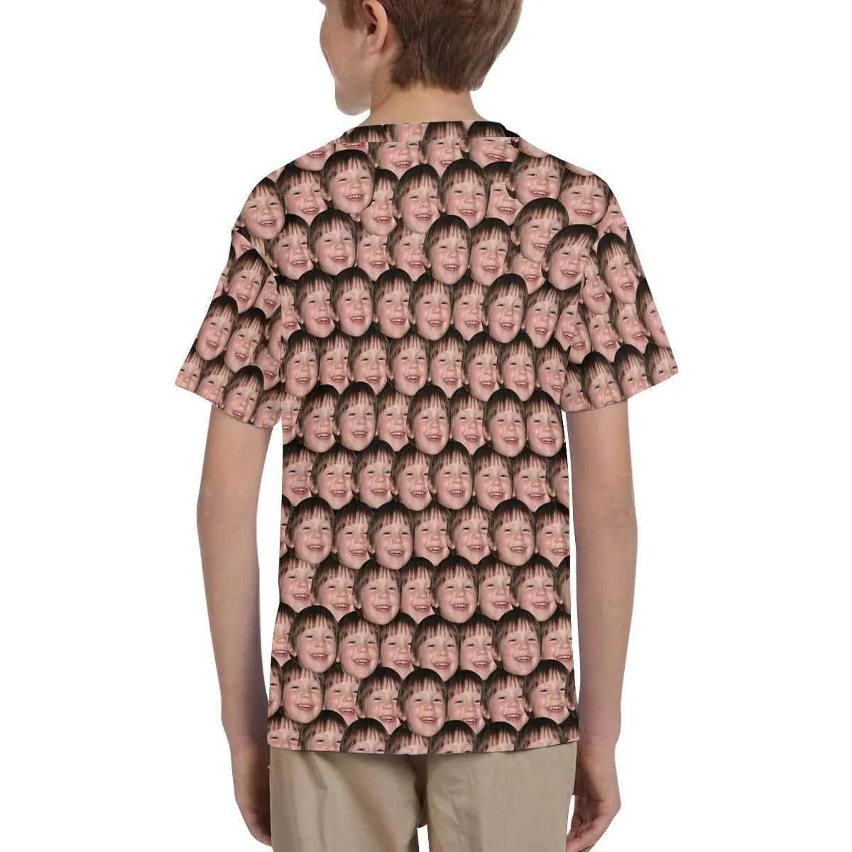 #6-15Y Custom Face Simple Kid's T-shirt