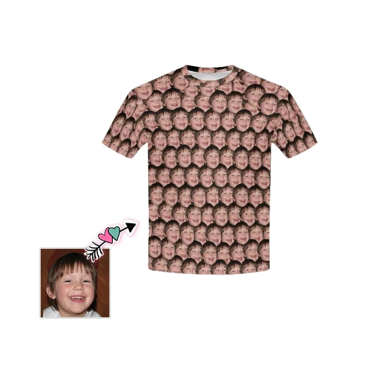 #6-15Y Custom Face Simple Kid's T-shirt