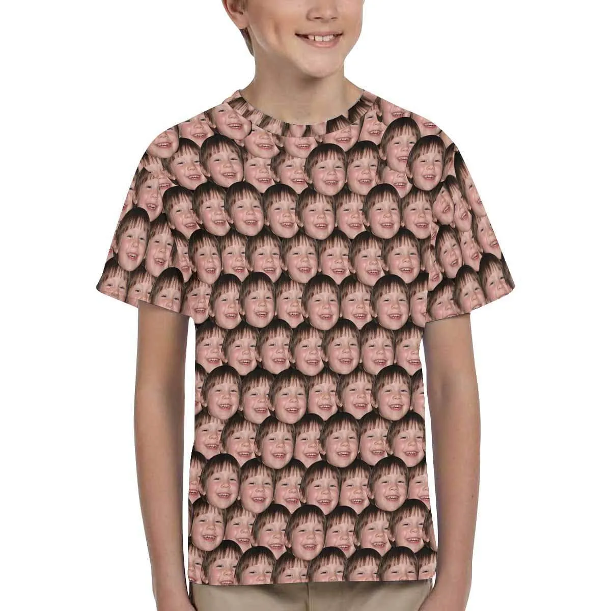 #6-15Y Custom Face Simple Kid's T-shirt