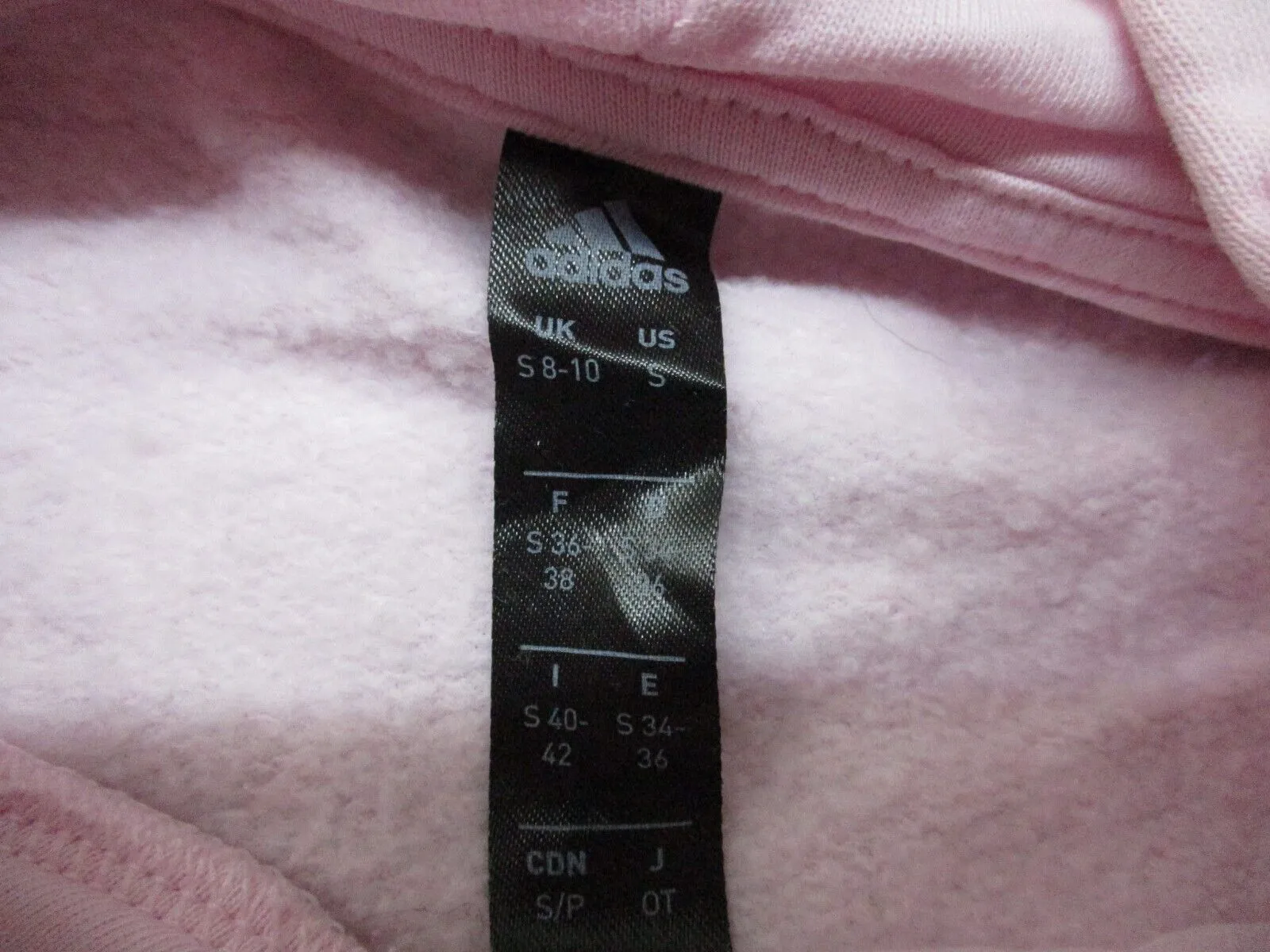 Adidas Activewear Hoodies Girls Small S Pink Long Sleeves Graphic Sports Logo