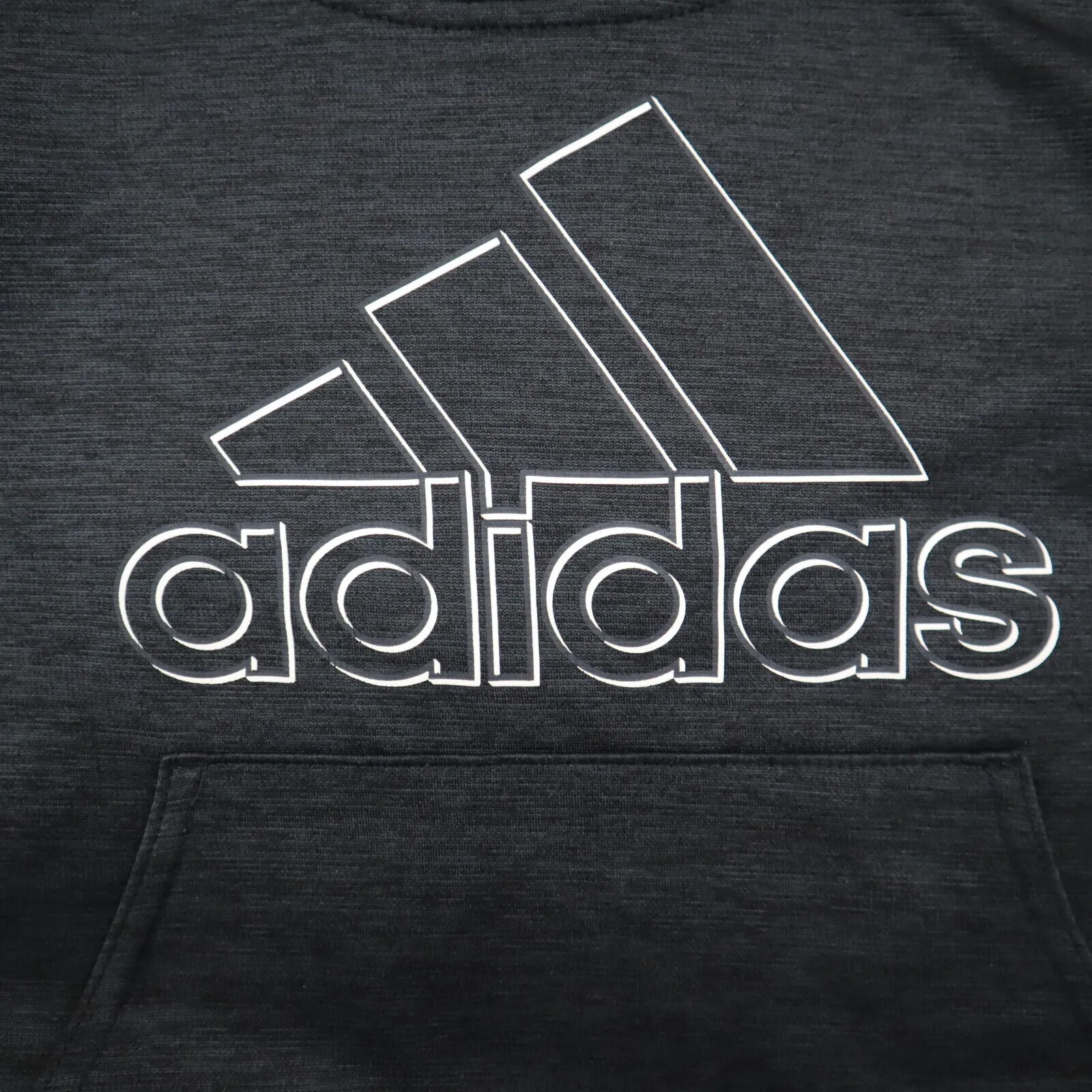 Adidas Kids Boys 3 Stripes Activewear Pullover Hoodies Long Sleeves Black Size 4