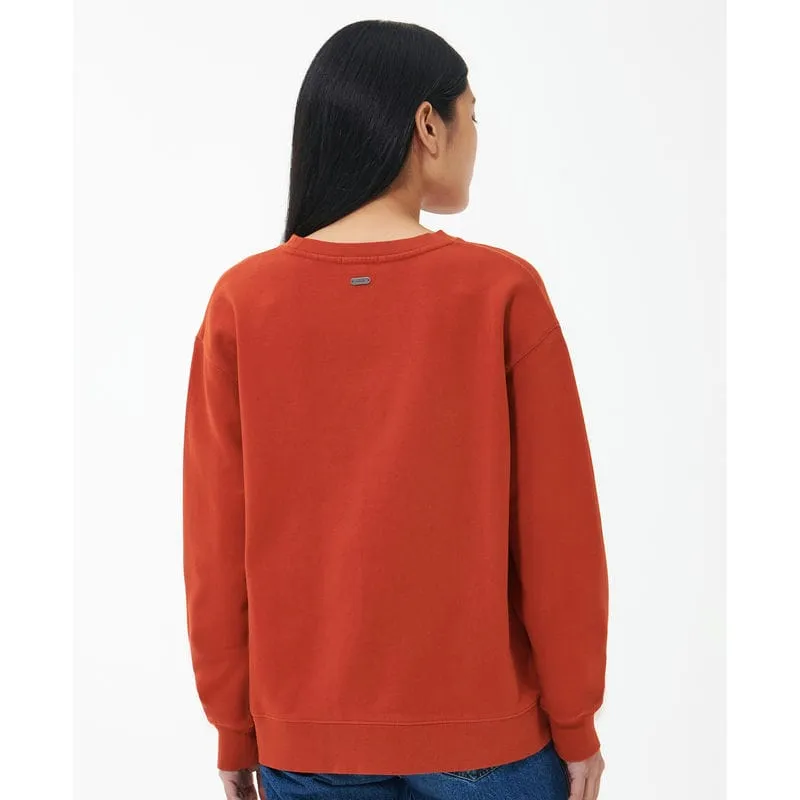 Barbour Northumberland Ladies Crew Neck Sweatshirt - Spiced Pumpkin