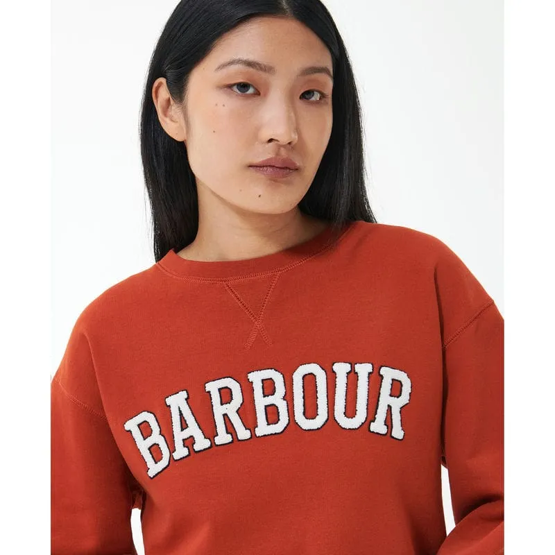Barbour Northumberland Ladies Crew Neck Sweatshirt - Spiced Pumpkin