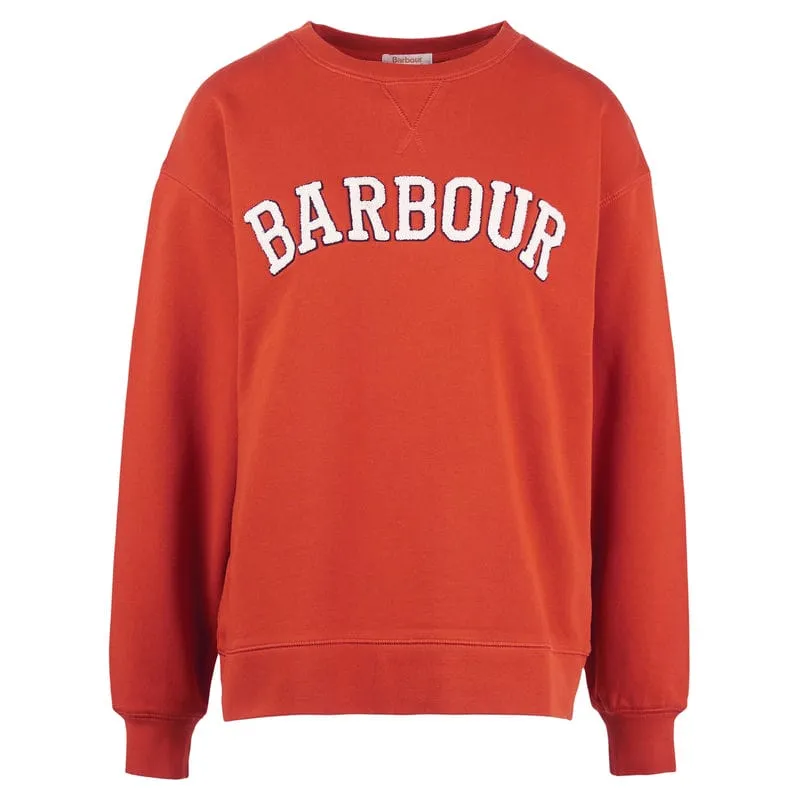 Barbour Northumberland Ladies Crew Neck Sweatshirt - Spiced Pumpkin