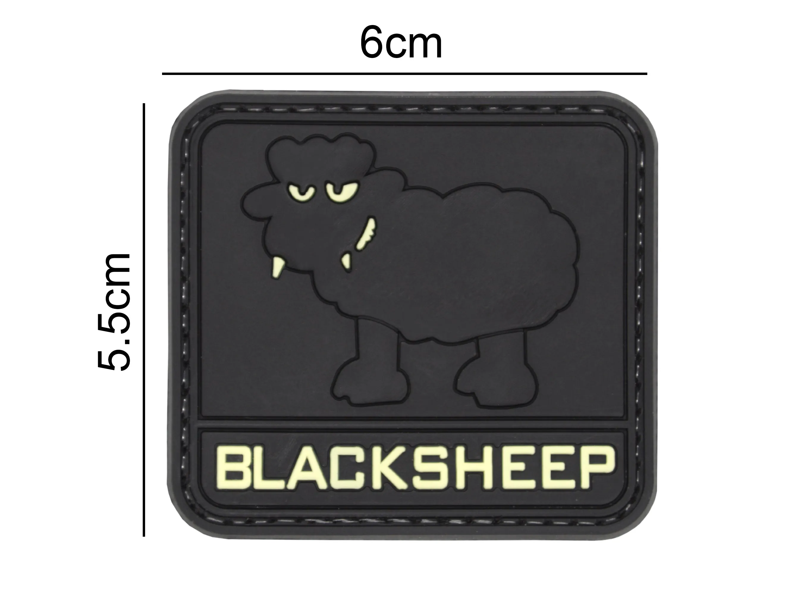 Blacksheep Glow in the Dark Patch Black