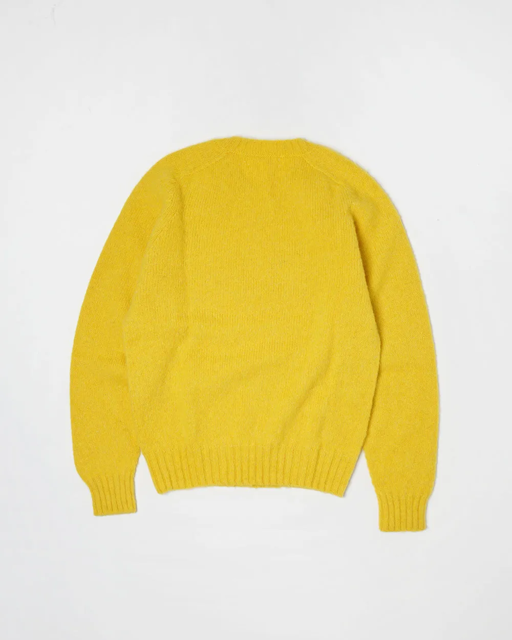 Brushed Shetland Sweater Crew Neck / Yellow