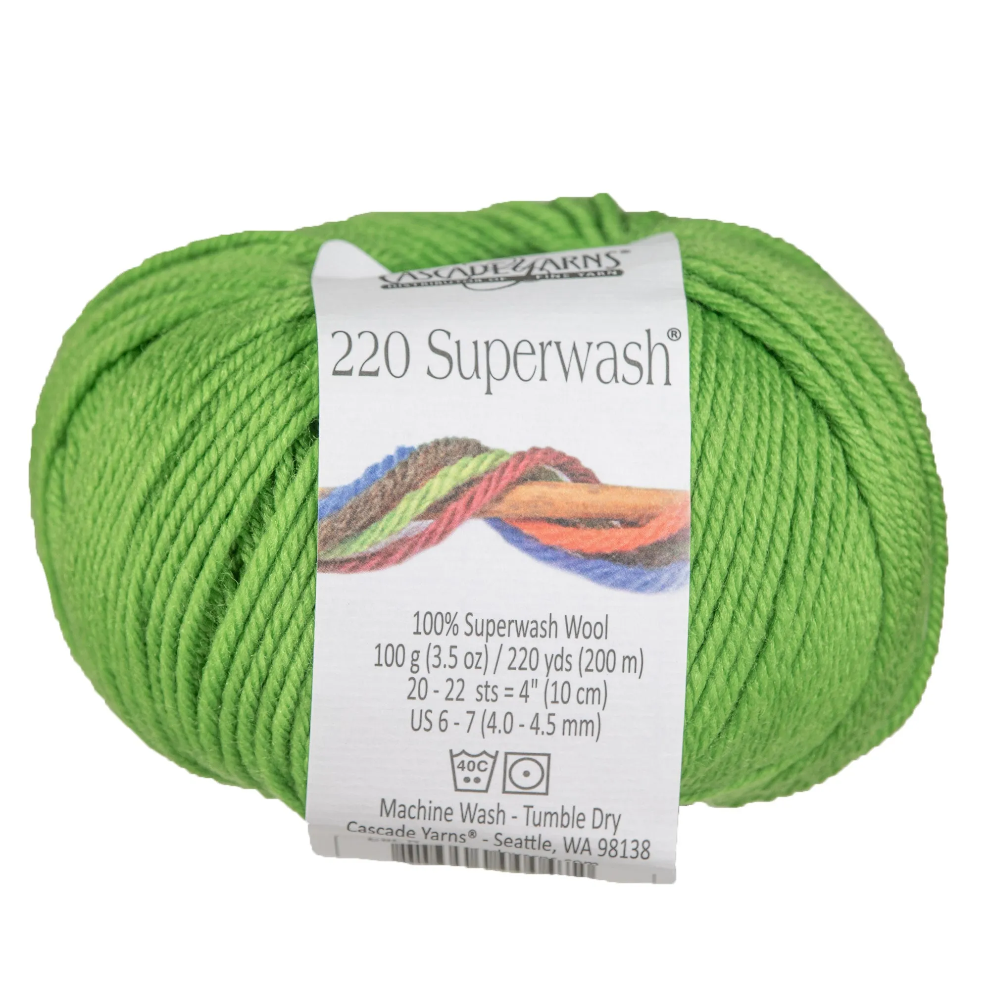 Cascade Yarns 220 Superwash Yarn - 0802 Green Apple