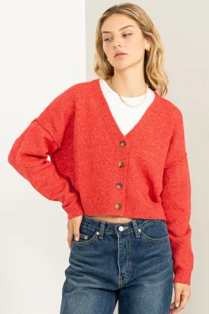 DZ23G331-Long-sleeve Cropped Cardigan