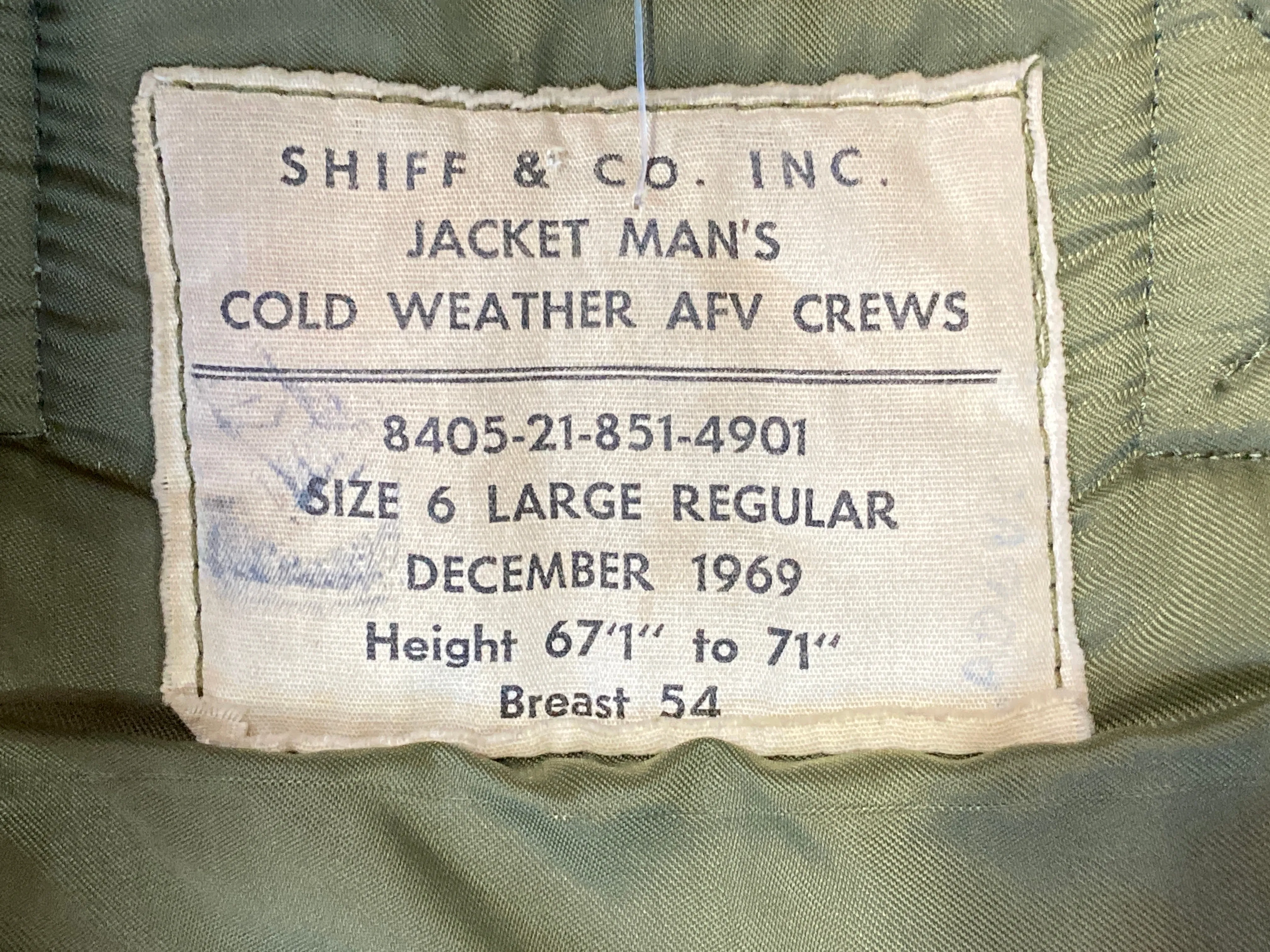 Epic Canadian 1960's Combat Vehicle Crew Cold Weather Jacket *Rare*