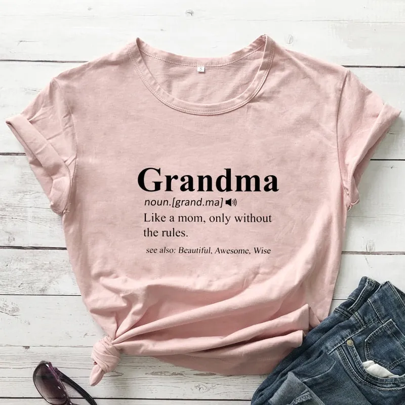 Grandma Print Design Casual Graphic Summer T Shirt