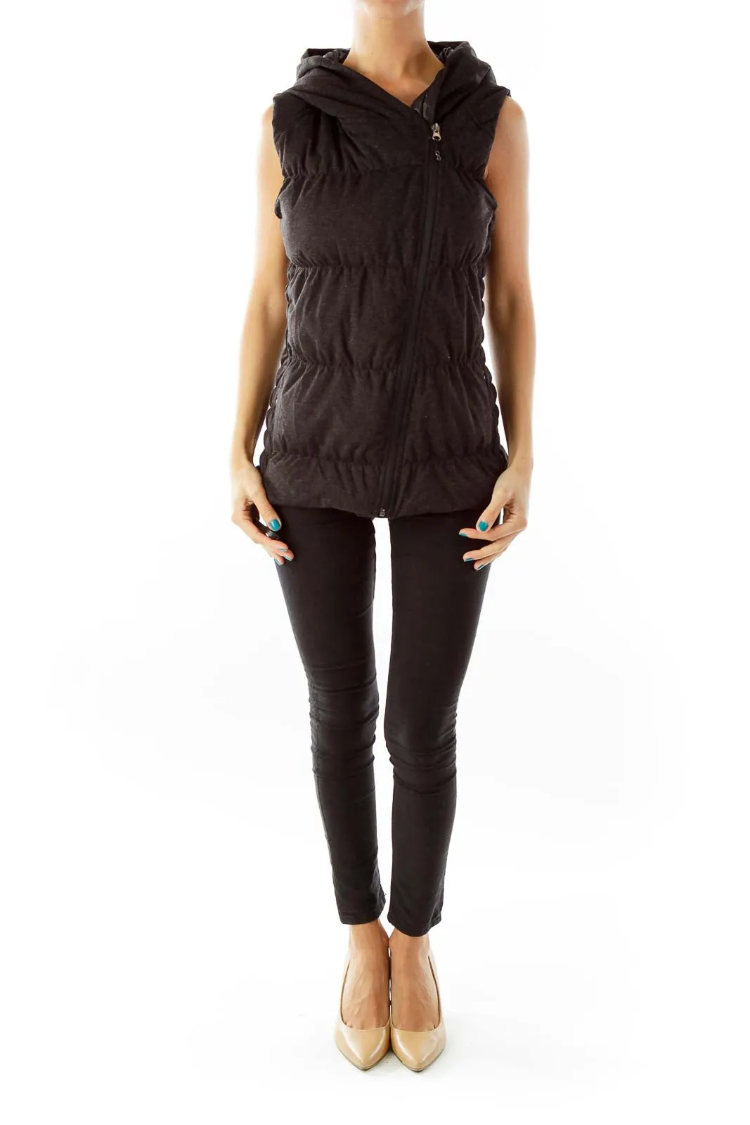 Gray Puffy Vest