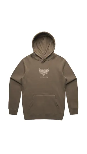 Heavy Weight AW Death Moth Hoodie Walnut / Front Print