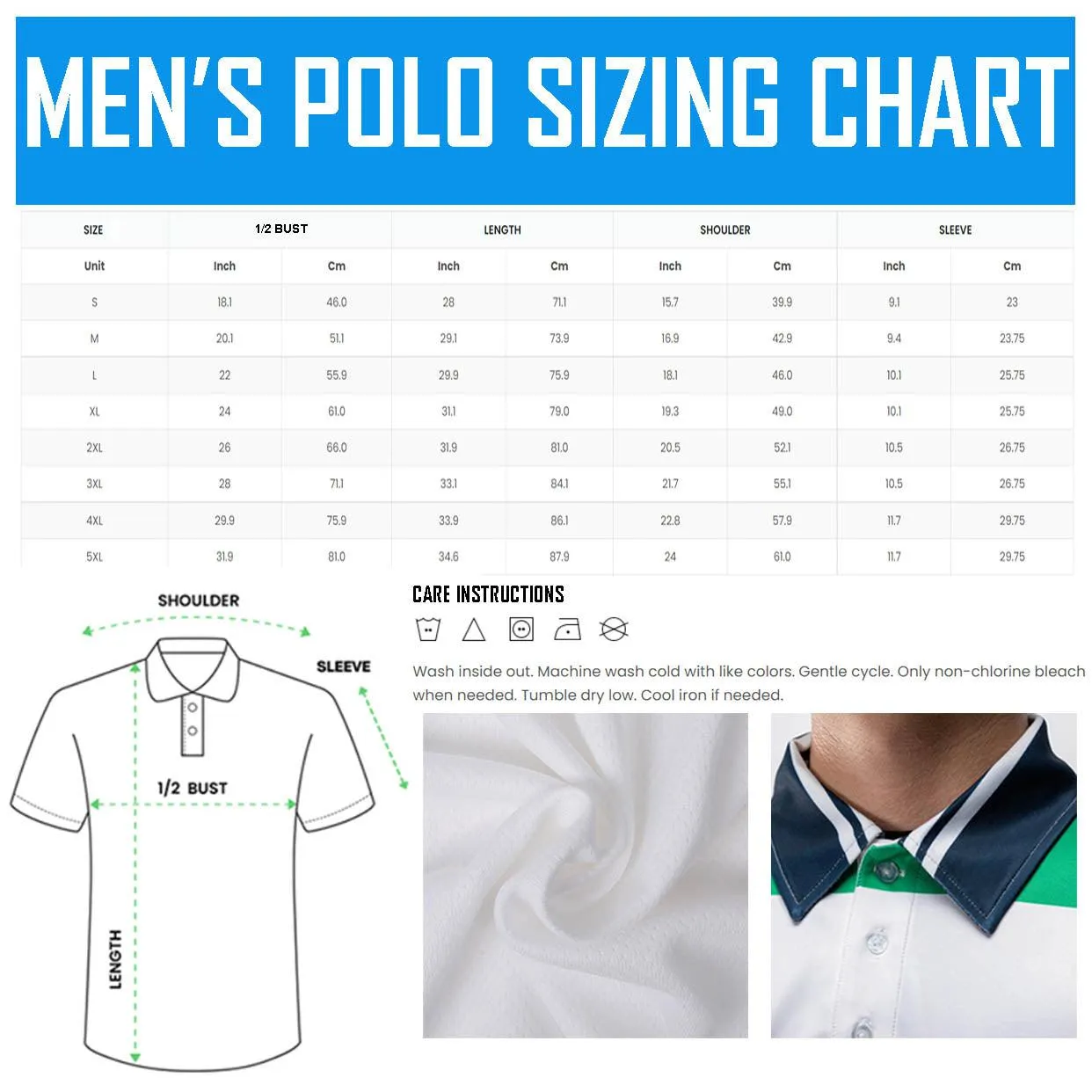 Irish Clover Polo Shirts for Men, Funny Golf Shirts, Saint Patrick's Day Polo Golf Shirts