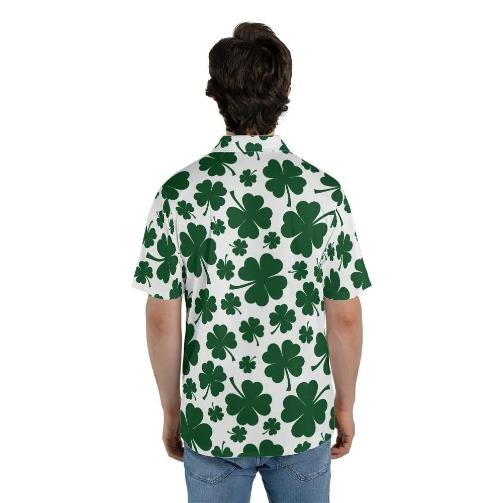 Irish Clover Polo Shirts for Men, Funny Golf Shirts, Saint Patrick's Day Polo Golf Shirts