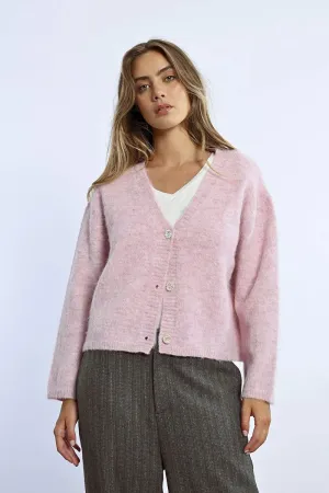 Knitted Cardigan (Light Pink)