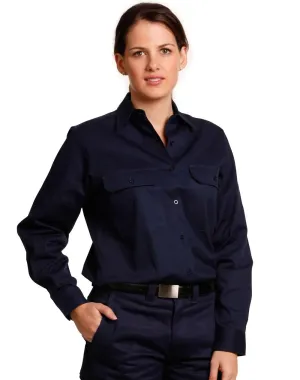 Ladies High Visibility Cotton Twill Safety Shirt - WT08