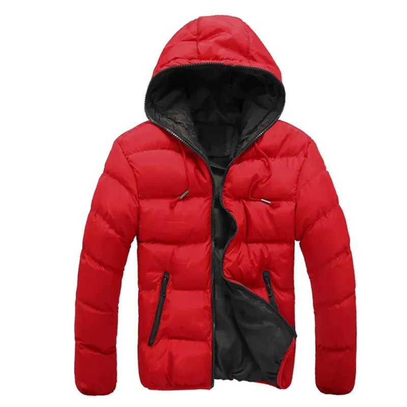 Men Hooded Coats Winter Thermal Jackets Man Outdoor Windbreaker Windproof Outwears Fashion Casual Jacket Male Clothing