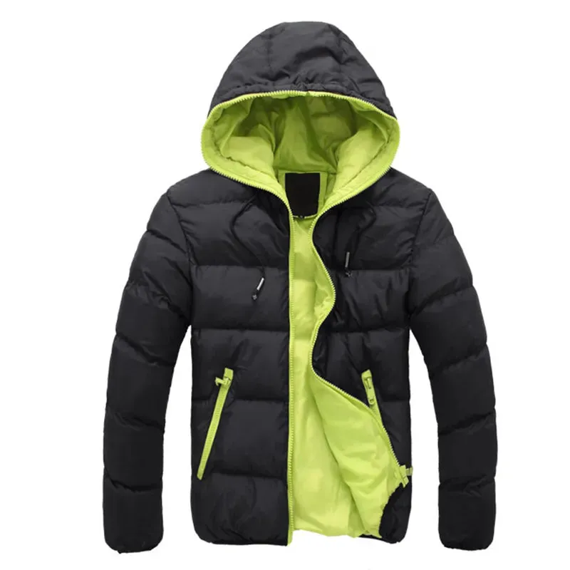 Men Hooded Coats Winter Thermal Jackets Man Outdoor Windbreaker Windproof Outwears Fashion Casual Jacket Male Clothing
