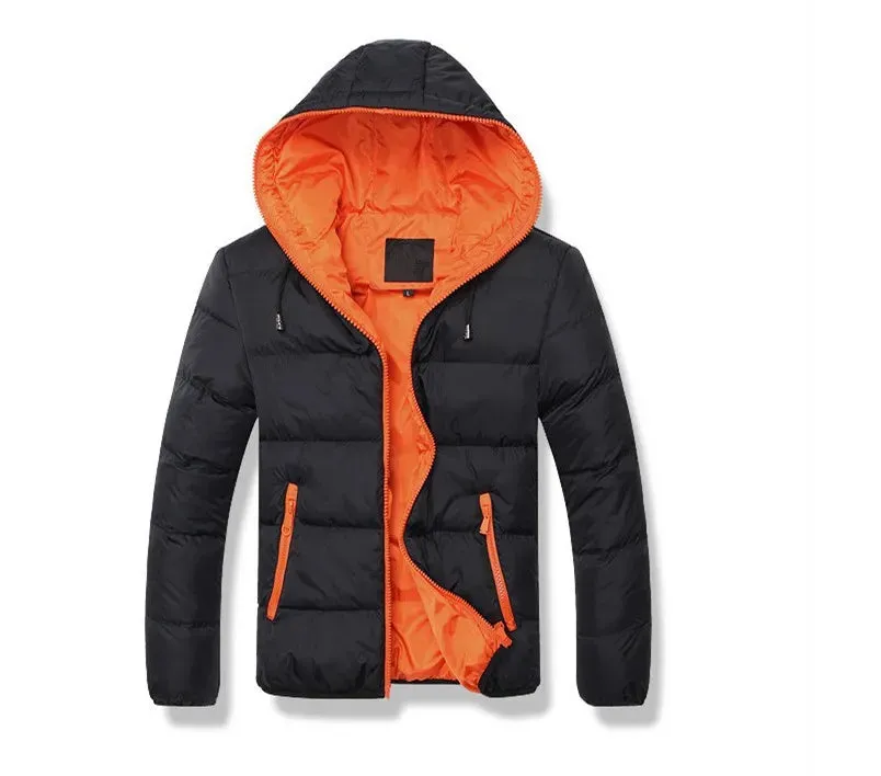 Men Hooded Coats Winter Thermal Jackets Man Outdoor Windbreaker Windproof Outwears Fashion Casual Jacket Male Clothing