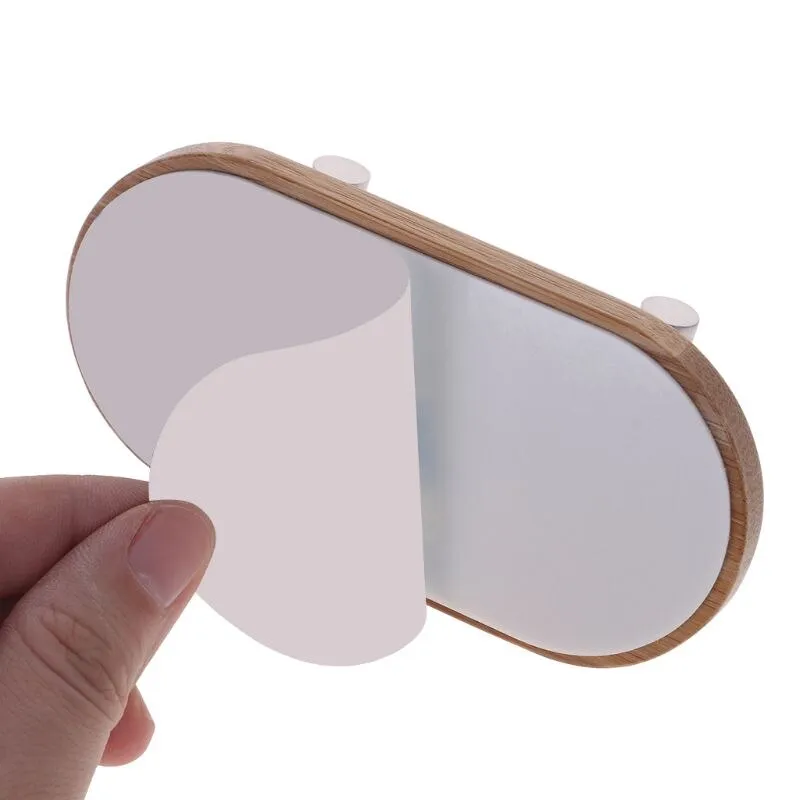 Natural Bamboo Stainless Steel Wall Hook Bag Key Towel Adhesive Hanger For Kitchen Bathroom qiang