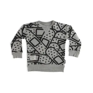 NUNUNU Bandaid Sweatshirt Heather Grey