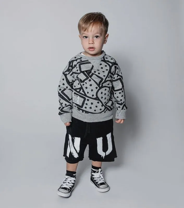 NUNUNU Bandaid Sweatshirt Heather Grey