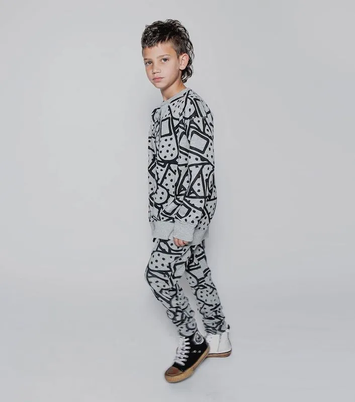 NUNUNU Bandaid Sweatshirt Heather Grey