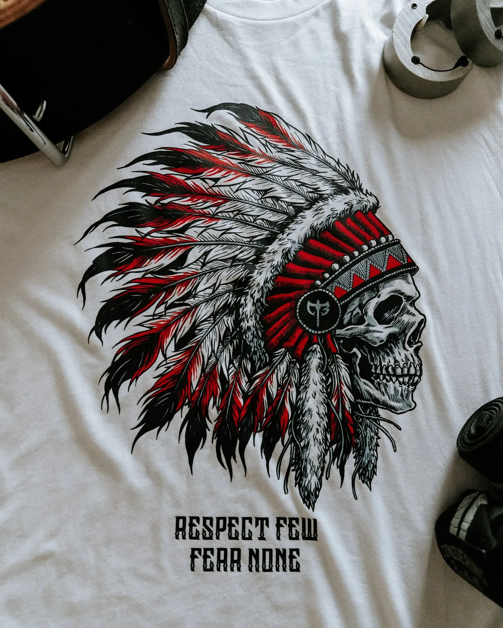 Respect Few, Fear None - on White Tee