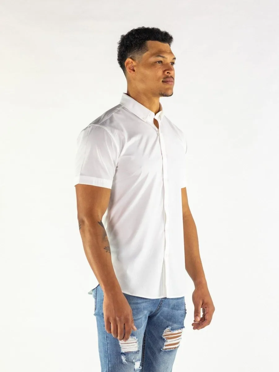 Return Sale - Performance Bamboo Short Sleeve Shirt - White