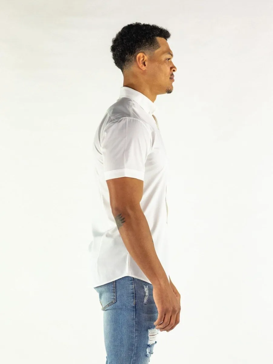 Return Sale - Performance Bamboo Short Sleeve Shirt - White