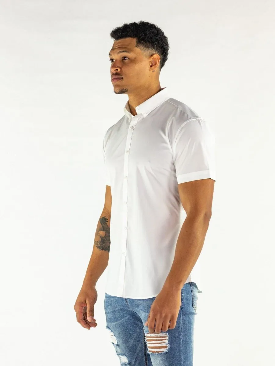 Return Sale - Performance Bamboo Short Sleeve Shirt - White