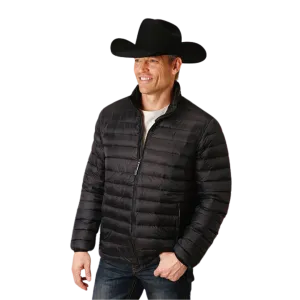Roper Men's Nylon Down Proof Black Jacket