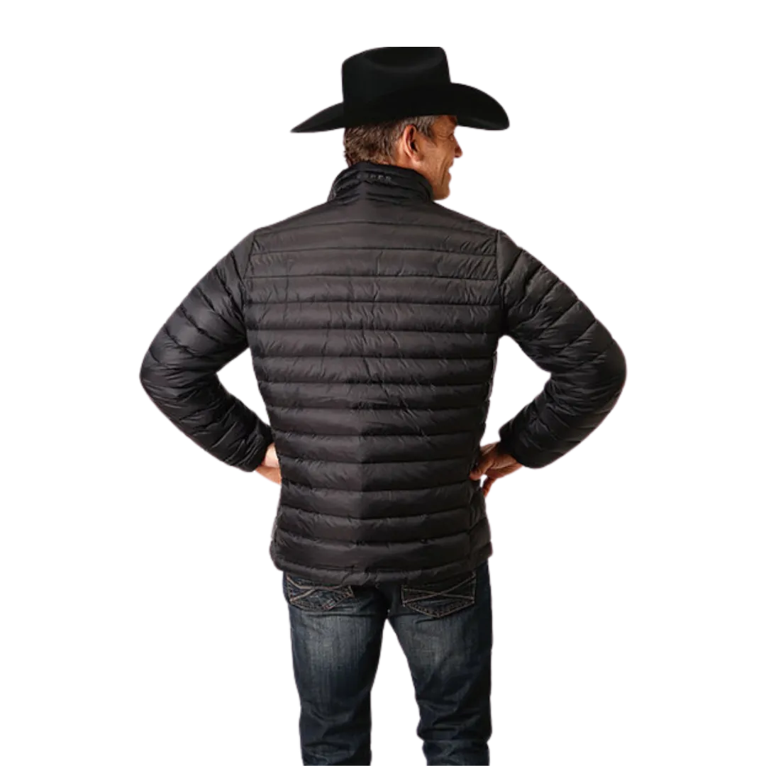 Roper Men's Nylon Down Proof Black Jacket