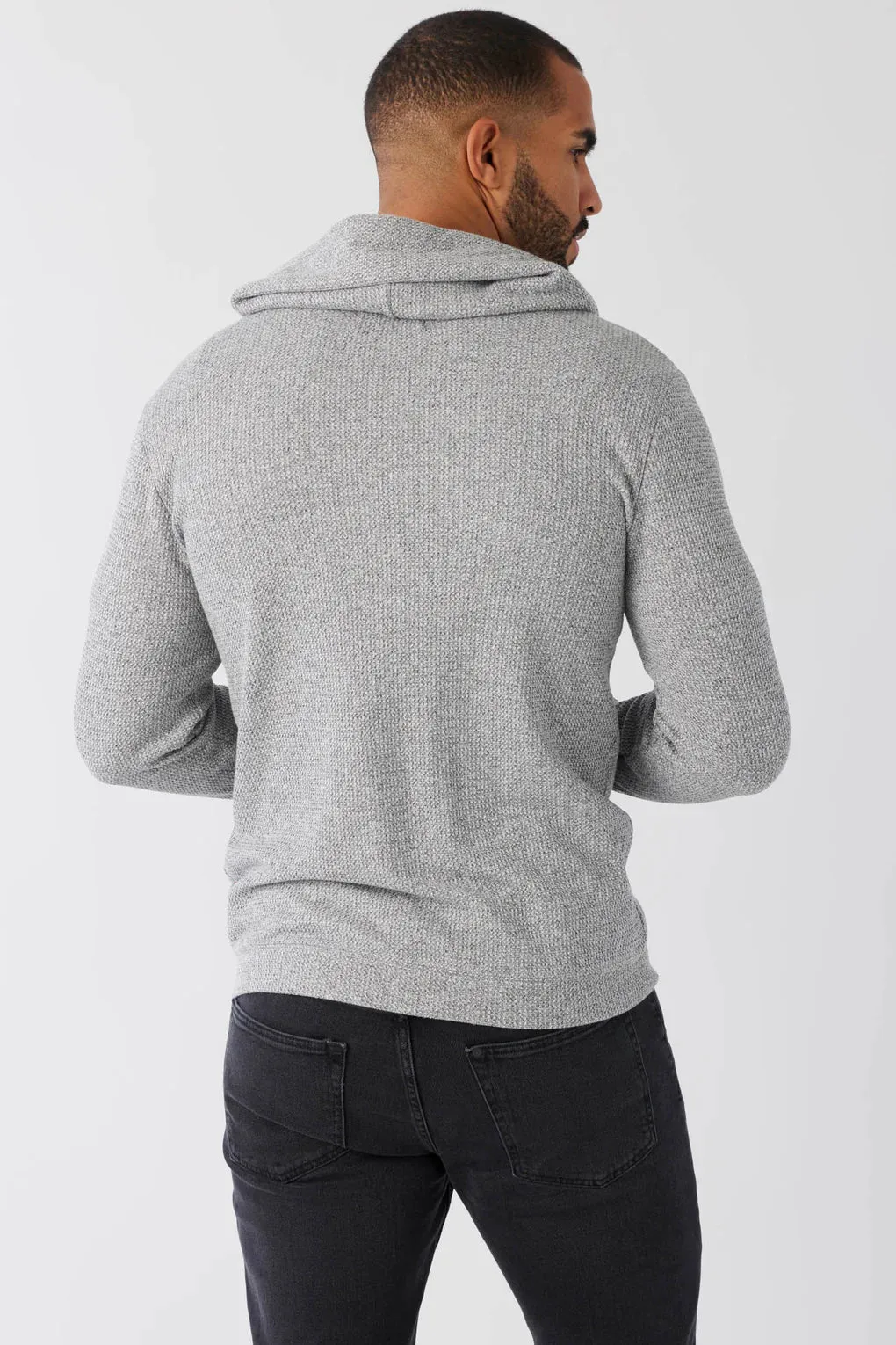 SOL ANGELES MENS THERMAL ZIP HOODIE - HEATHER