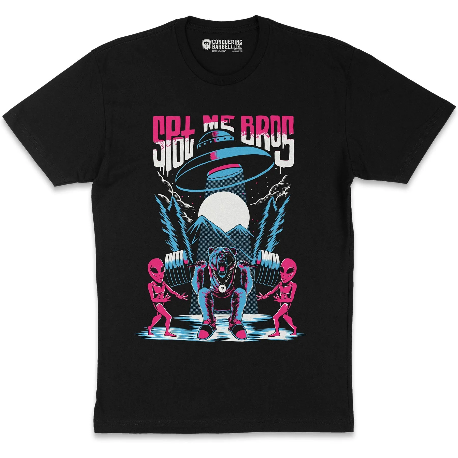 Spot Me Bros - on Black tee