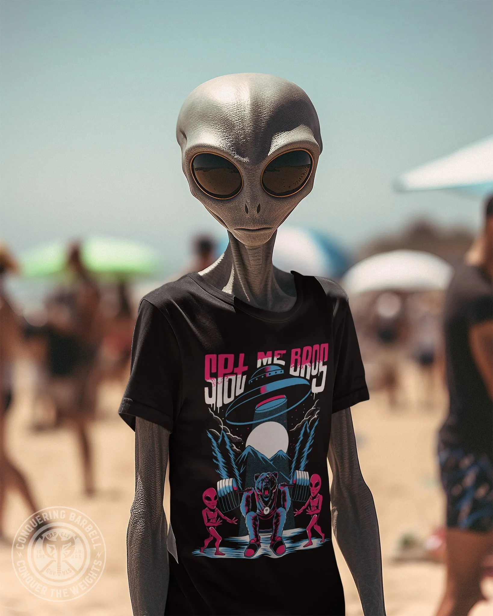 Spot Me Bros - on Black tee