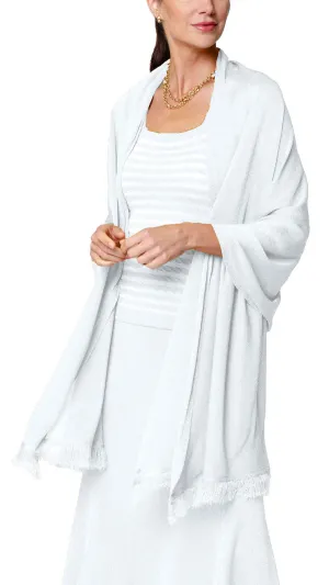 Star Dust Shimmer Shawl - Silver White