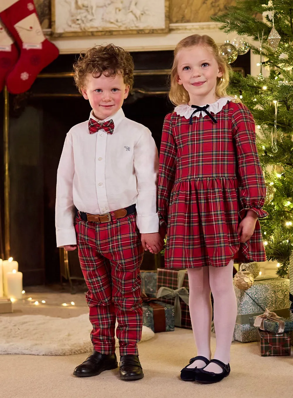 Tabitha Willow Dress in Red Tartan