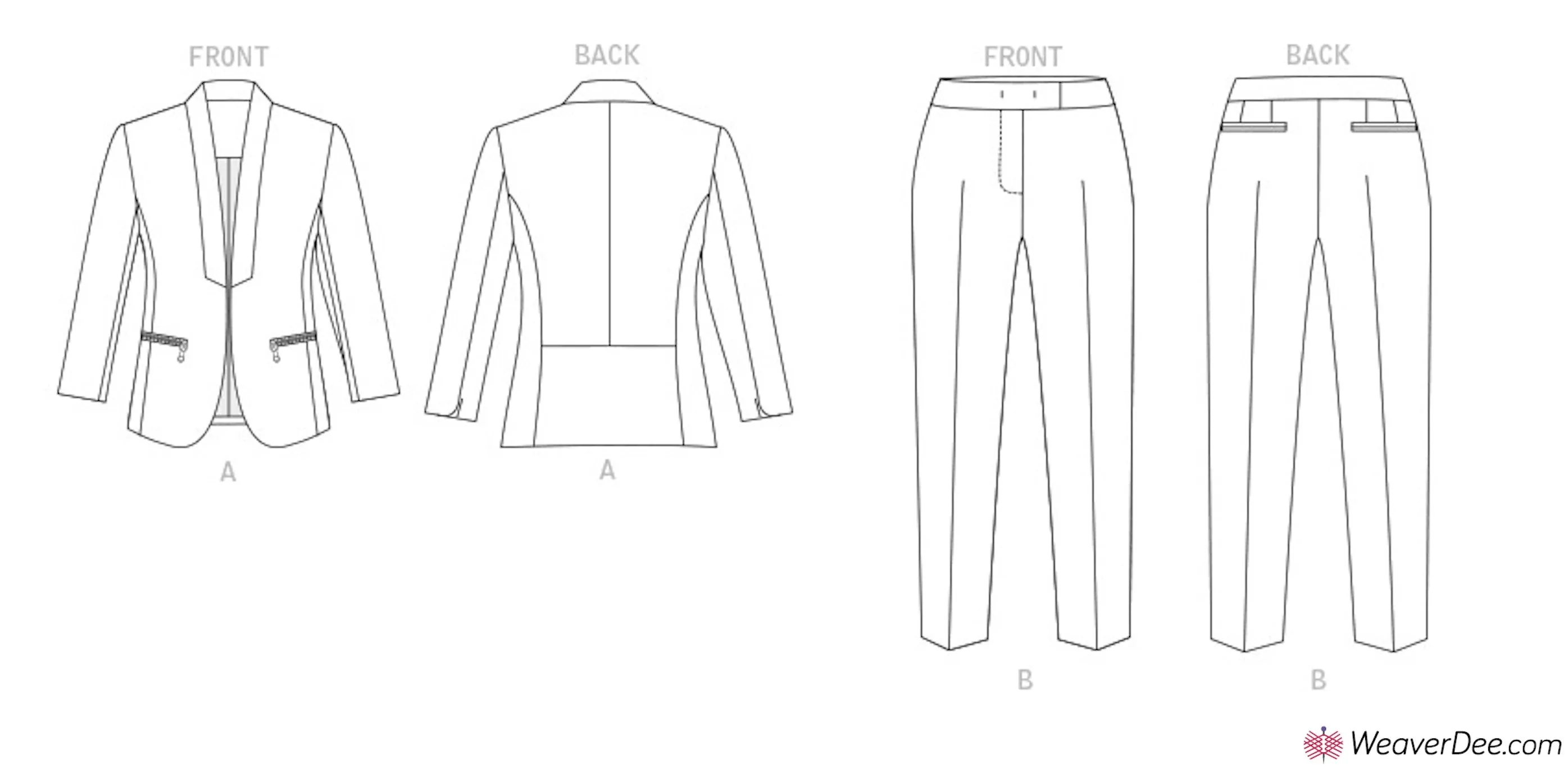 Vogue Pattern V1867 Misses' Jacket & Trousers